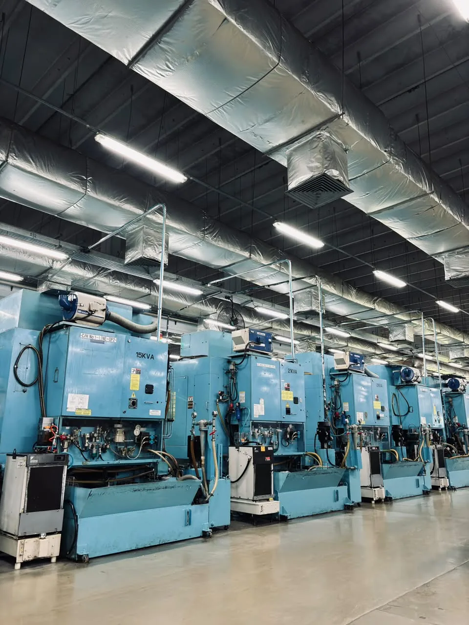 Production machines inside the plant