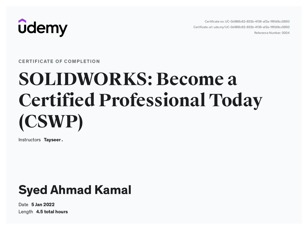SOLIDWORKS: Become a Certified Professional (CSWP) certificate